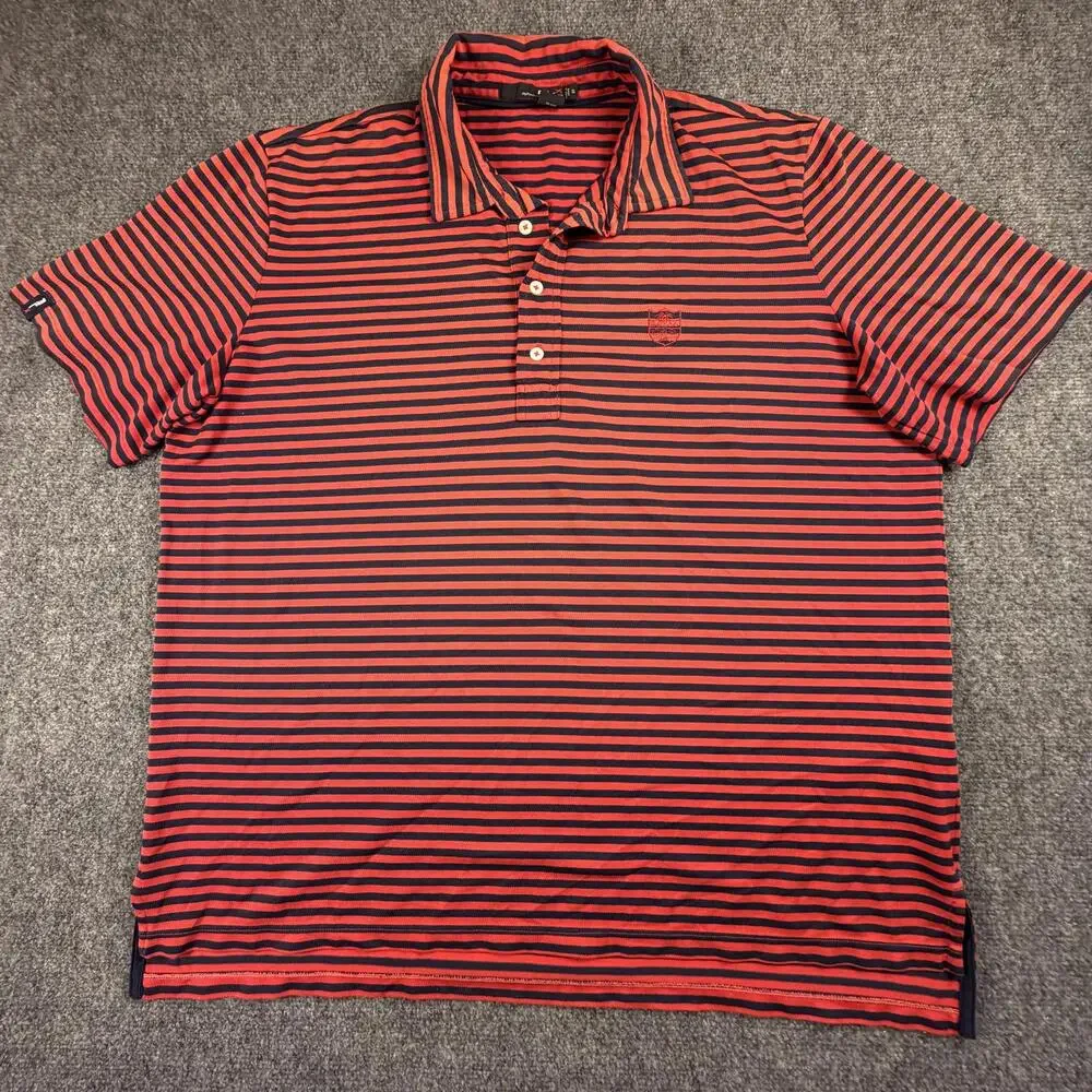 RLX Ralph Lauren‎ Men's Striped Polo Shirt XL #1131